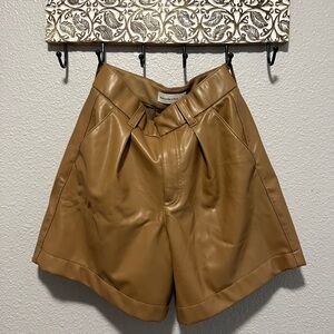 Abercrombie Vegan Leather Shorts